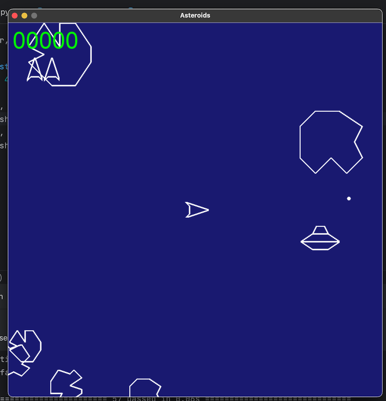 picture showing size of ship, saucer, asteroids