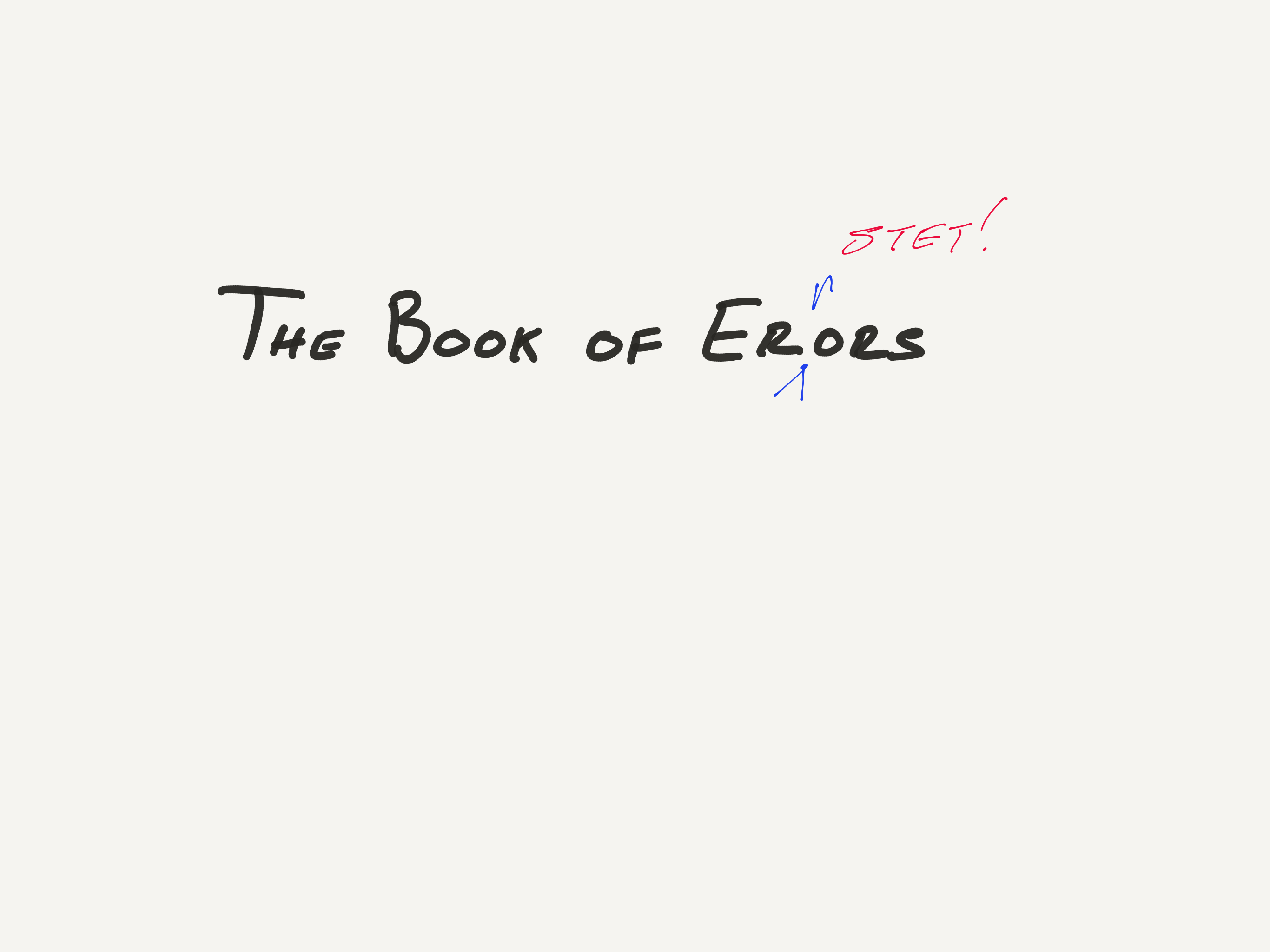 The Book of Erors