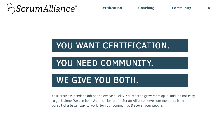 you want certification. you want community. we give you both.
